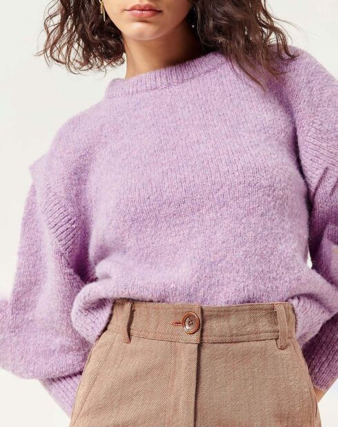 Violetter Alpaka-Pullover Cuncani