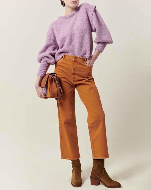 Violetter Alpaka-Pullover Cuncani