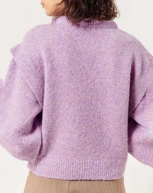 Violetter Alpaka-Pullover Cuncani