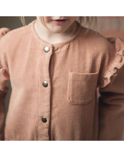 Combinaison Velours Castille vieux rose