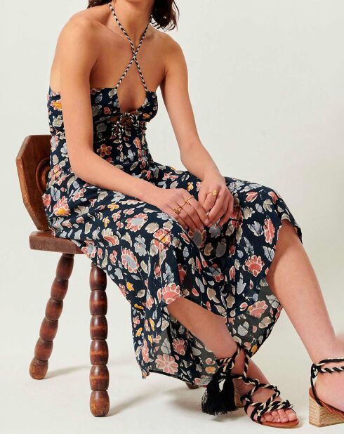 Robe Alina Song noir/multicolore