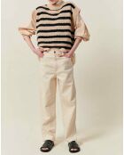 Pull Sans Manches Skye Rayures sable/noir