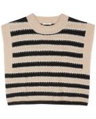 Pull Sans Manches Skye Rayures sable/noir