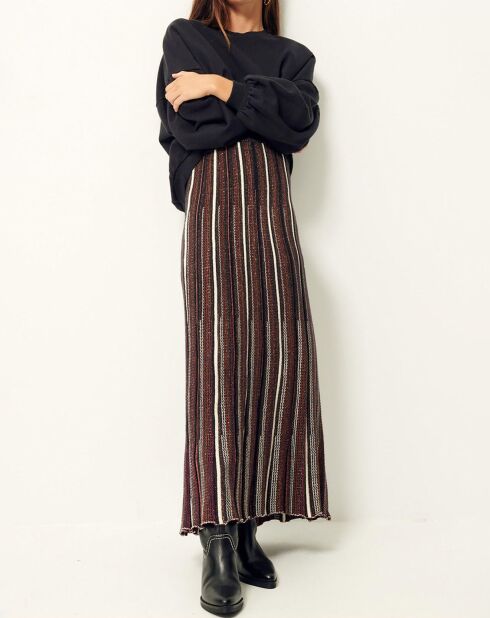 Gonna Ayani in misto lana marrone