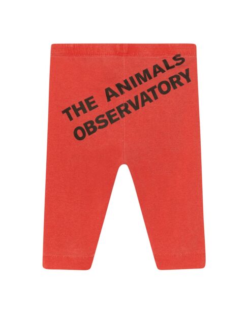 Legging rosso a forma di pinguino
