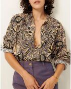 Chemise Hanano jaune/noir