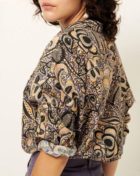 Chemise Hanano jaune/noir