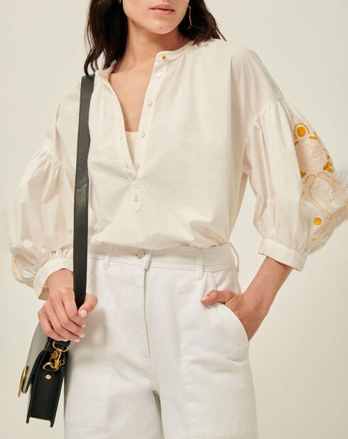 Blouse Brodée Lohafolk écrue