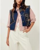 Veste Sans Manches Brodée Moorfolk denim