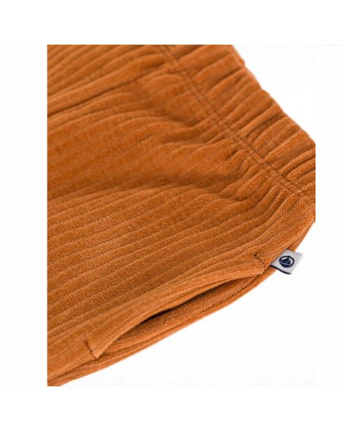 Pantalon en Velours Souple rouille