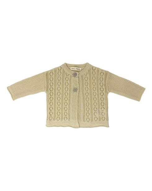 Cardigan Ajouré beige