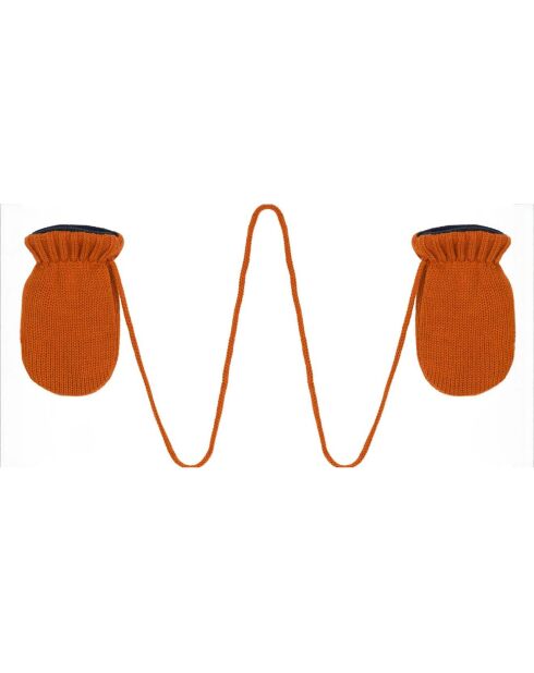 Moufles en Tricot Coton Bio orange