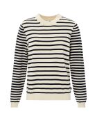 Pull Marinière écru/noir