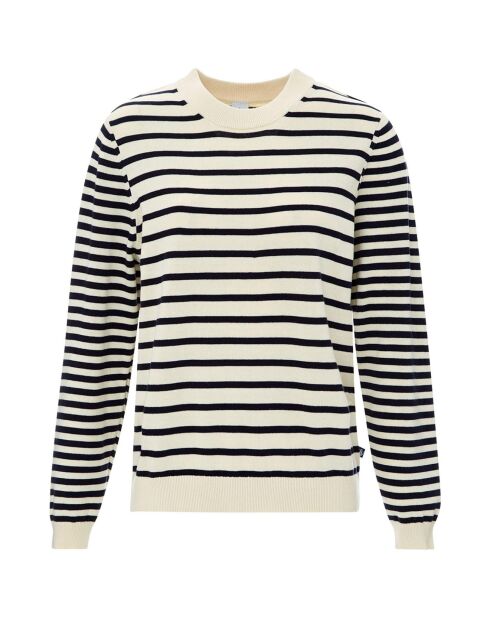 Pull Marinière écru/noir
