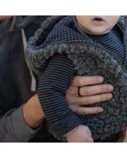 Bonnet en Laine mélangée à Pompon Ciro gris