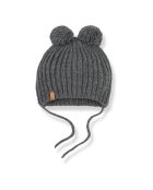 Bonnet en Laine mélangée à Pompon Ciro gris