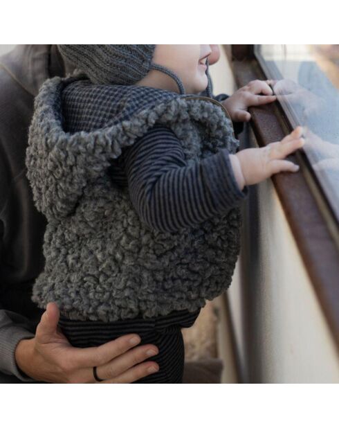 Bonnet en Laine mélangée à Pompon Ciro gris