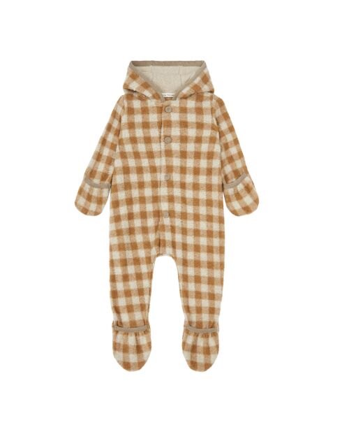 Pilote à Carreaux Polaire Doublé Maille beige