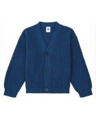 Cardigan en Côte Anglaise bleu marine