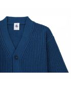 Cardigan en Côte Anglaise bleu marine