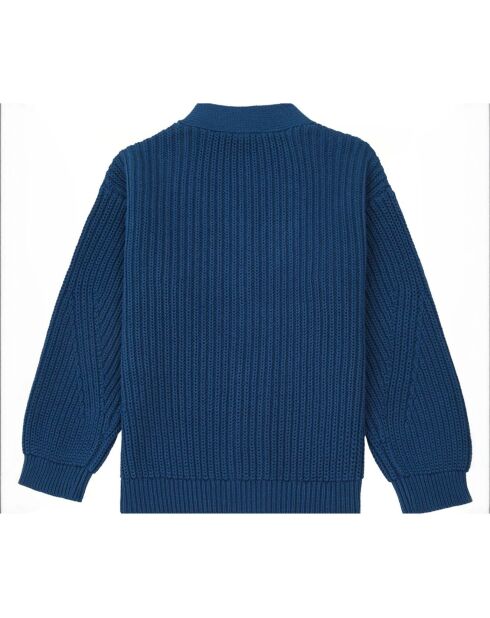 Cardigan en Côte Anglaise bleu marine