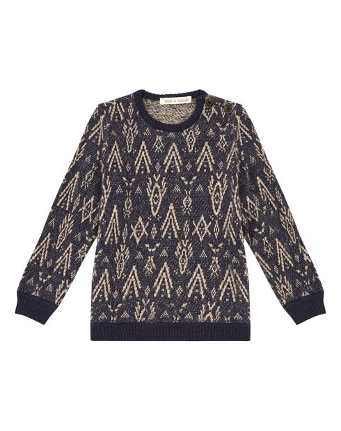 Pull Jacquard bleu