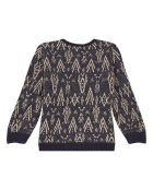 Pull Jacquard bleu