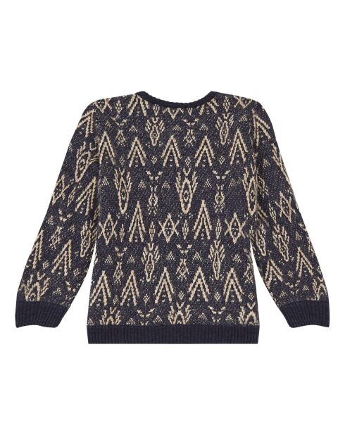 Pull Jacquard bleu