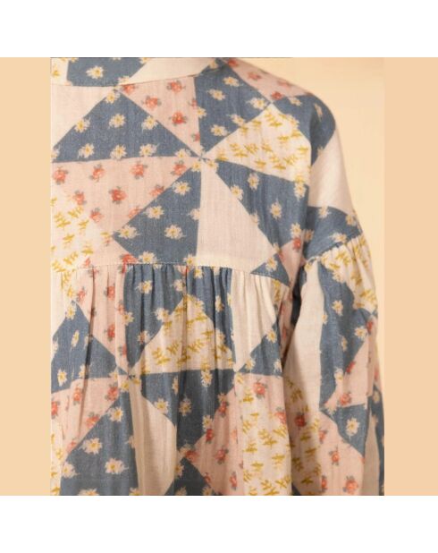 Blouse en Gaze de Coton Façon Patchwork Enfant multicolore