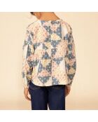 Blouse en Gaze de Coton Façon Patchwork Enfant multicolore
