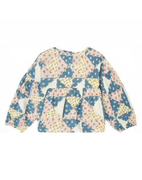 Blouse en Gaze de Coton Façon Patchwork Enfant multicolore