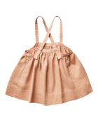 Robe 100% Lin Tablier Eloise abricot