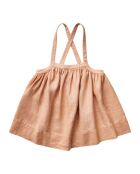 Robe 100% Lin Tablier Eloise abricot