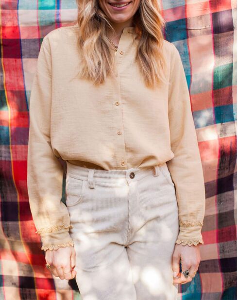 Blouse Gaze de Coton Ellis miel