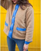 Veste Façon Fourrure Elsa noisette
