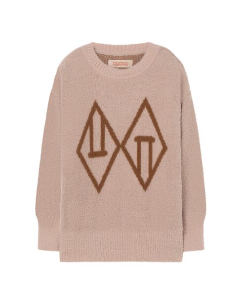 Pull Graphic Bull rose poudré