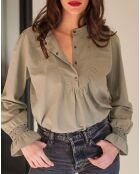 Blouse en Coton Hilma vert kaki