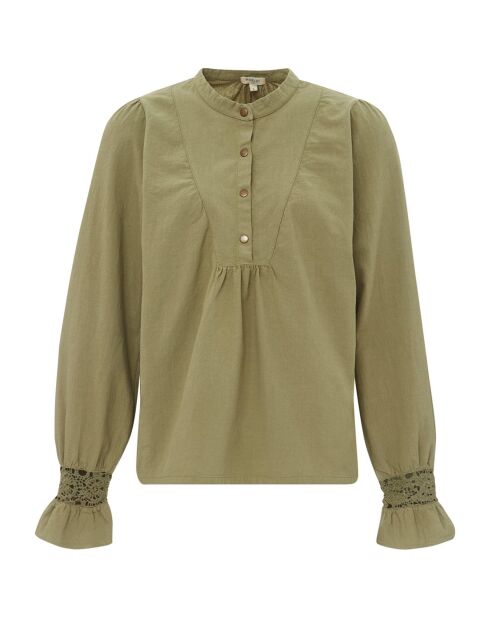 Blouse en Coton Hilma vert kaki