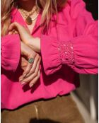 Blouse en Coton Hilma rose