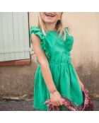 Robe en Gaze de Coton Elie verte
