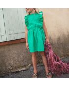 Robe en Gaze de Coton Elie verte