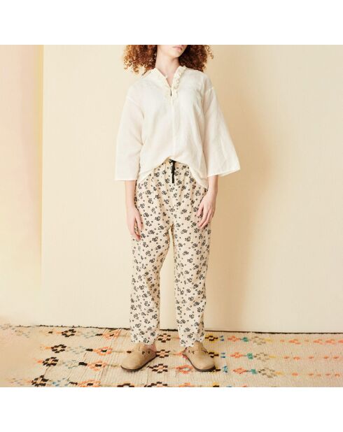 Pantalon Fleuri Elderberry écru
