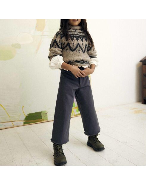 Pantaloni grigi Dana in cotone biologico