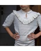 Pull Coton Pima Bio Ajouré Nancy ecru