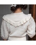 Pull Coton Pima Bio Ajouré Nancy ecru