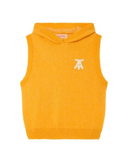 Pull à Capuche en Laine mélangée Yak jaune