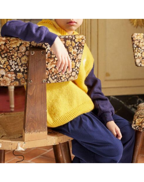 Pull à Capuche en Laine mélangée Yak jaune