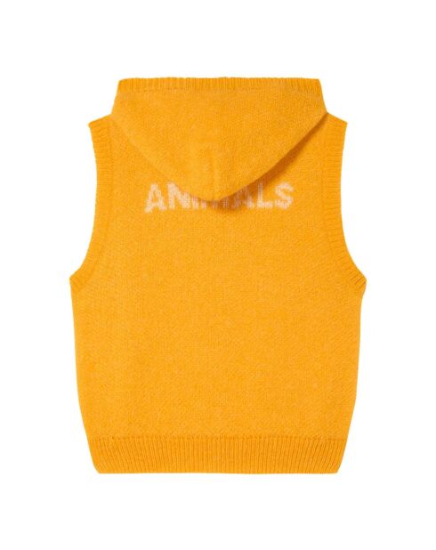 Pull à Capuche en Laine mélangée Yak jaune