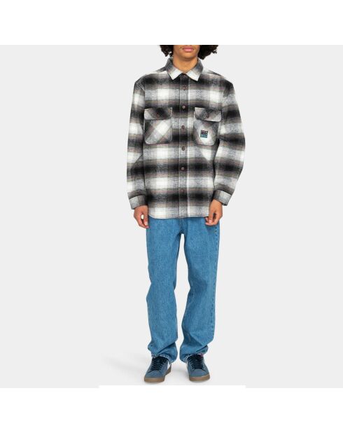 Sur-Chemise Hueco Sherpa  blanc/noir