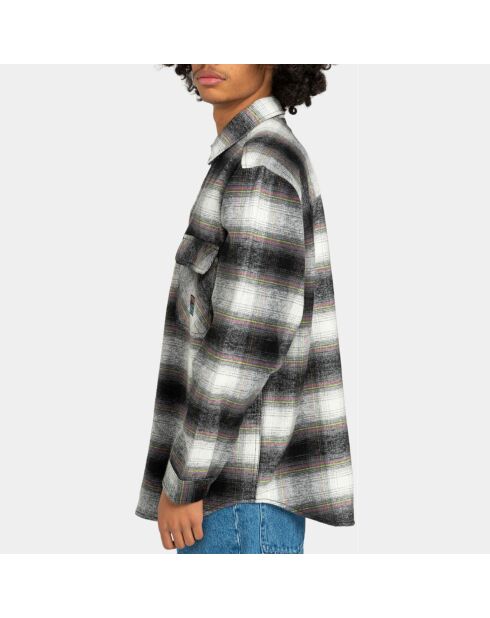 Sur-Chemise Hueco Sherpa  blanc/noir